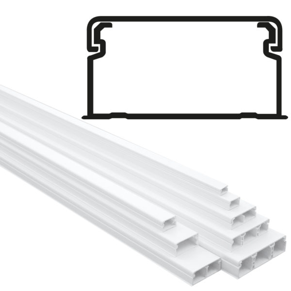 GOULOTTE 32X16 ADHÉSIVE BLANC** PRIX POUR 1 METRE*