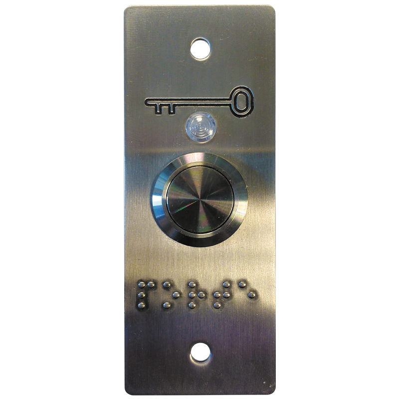 BOUTON INOX 19mm+BRAILLE+BUZZER+LED+TEMPO+BORNIER