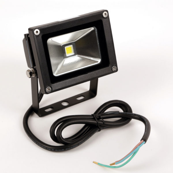 PROJECTEUR A LED 230V-10W NOIR+1 M CABLE