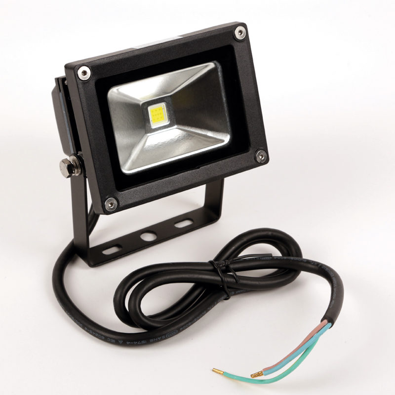 PROJ. A LED 230V-10W NOIR + CABLE 3 M