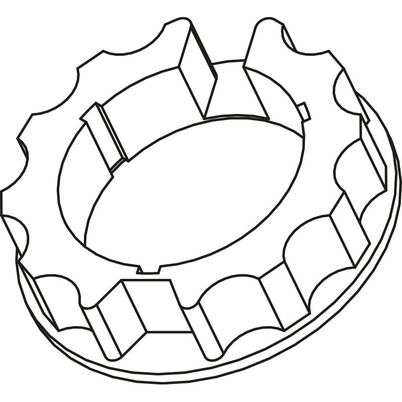 COURONNE FDC OGIVA 70mm BAT(3+2 POINTS)