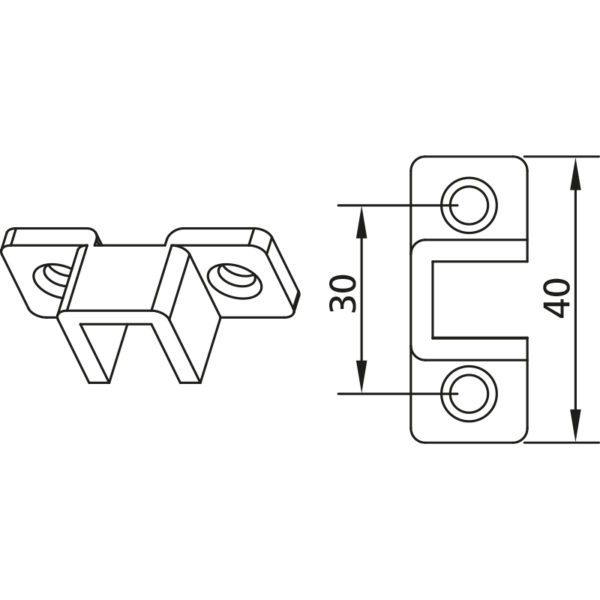SUPPORT MURAL 10*10 mm MOTEUR 35 mm(VEO)