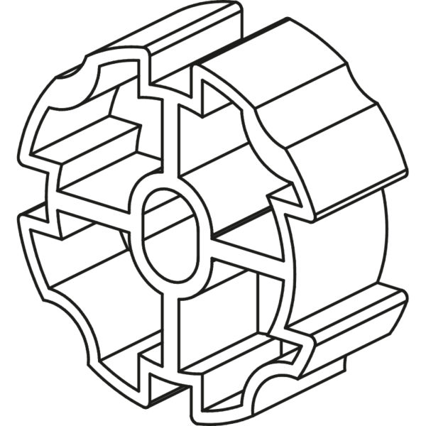 ADAPTATION POUR TUBE OCTOGONAL D: 57 mm
