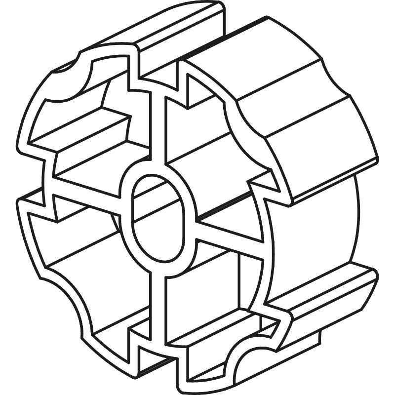 ADAPTATION POUR TUBE OCTOGONAL D: 57 mm