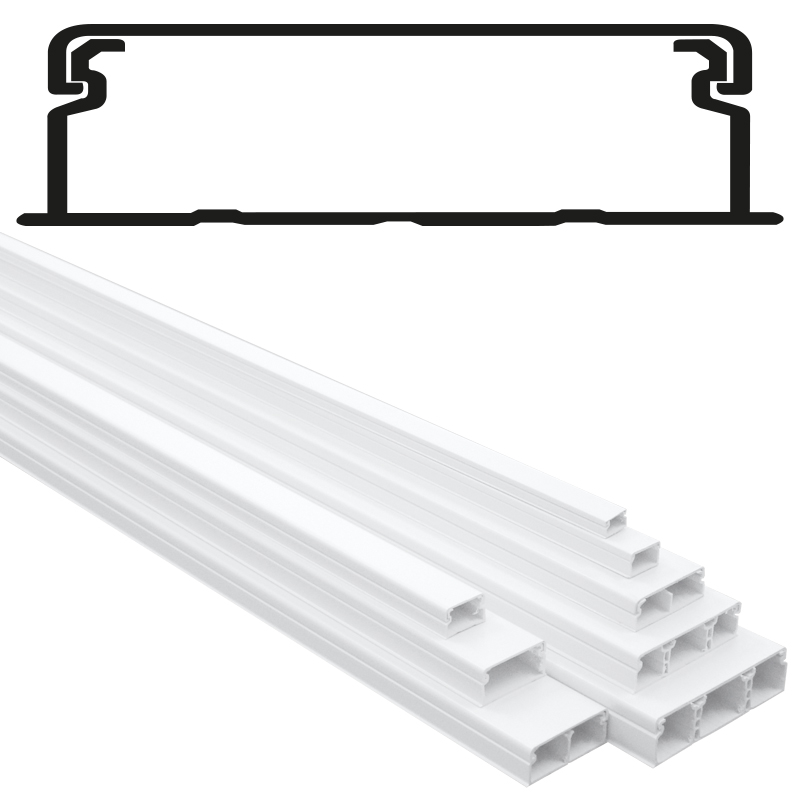 GOULOTTE 60X16 SANS SÉPARATEUR BLANC-(1 METRE)