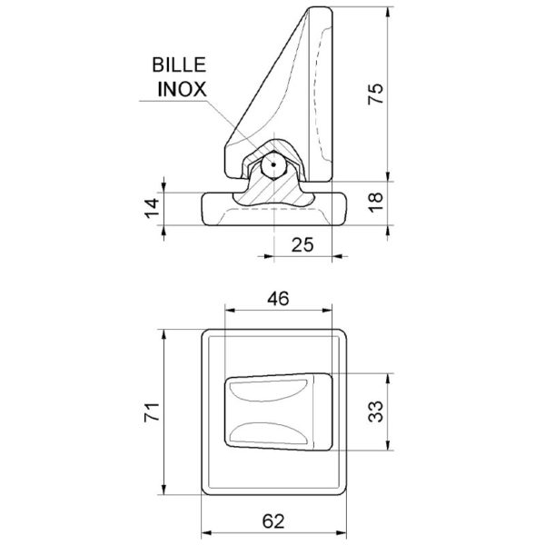 PIVOT BAS AVEC PLATINE + BILLE – Image 2