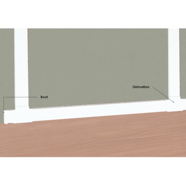 ANGLE INT VARIABLE P/GOULOTTE 60X16 BLANC – Image 2