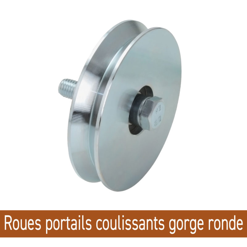Roues portails coulissants - gorge ronde (FQO)