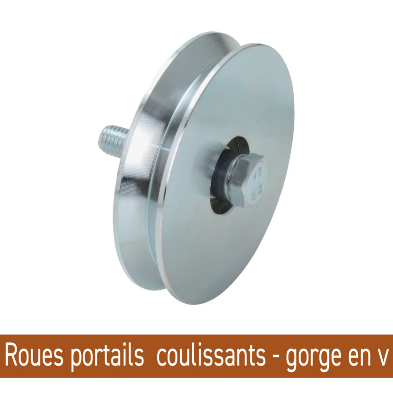 Roues portails coulissants - gorge en v (FQV)